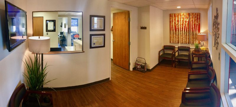 Office lobby at Capitol Endodontics in Charleston, WV